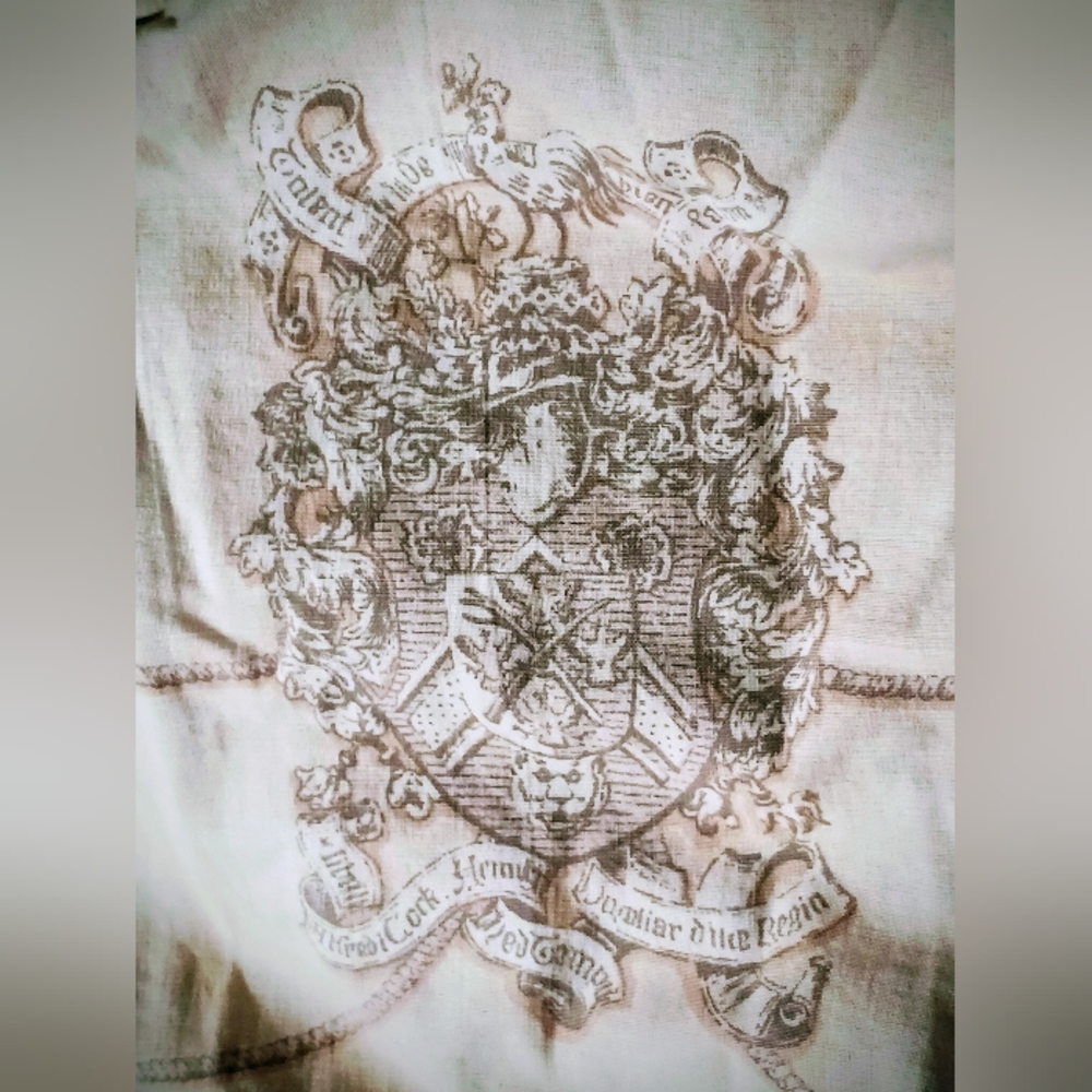 Custom Made Reversible Queen Duvet High End French Armorial Theme Fabric 81X90